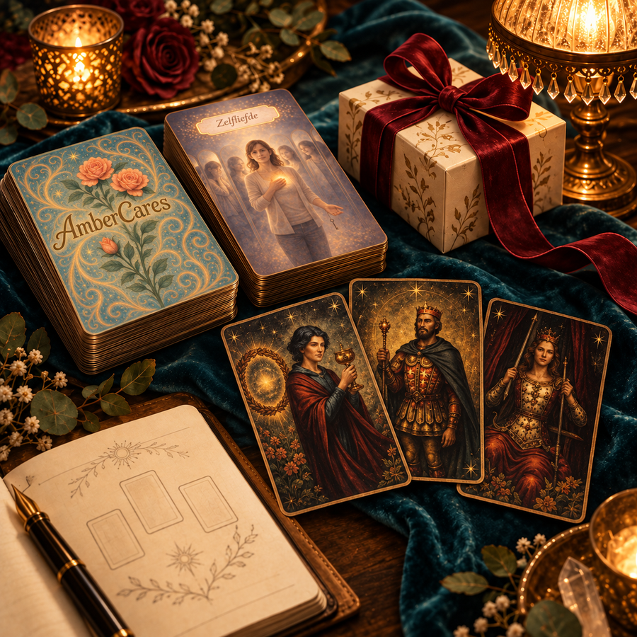 Tarot, Orakel & Cadeaus met het eigen AmberCares-deck
