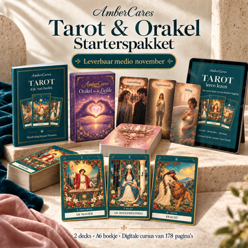 AmberCares starterspakket met twee decks, een boekje en digitale cursus